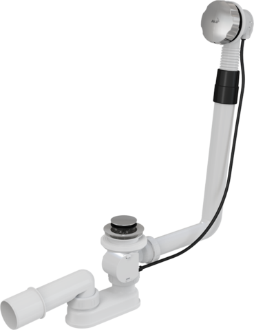 Alcaplast A550K-80 Сифон для ванны автомат комплект металл (длина 80 cм)