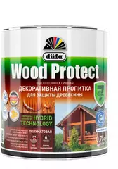 Пропитка декоративная для защиты древесины Dufa Wood Protect белая