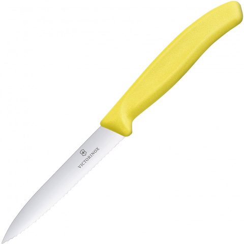 Нож Victorinox с волнистым лезвием, жёлтый (6.7736.L8)