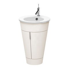 Duravit Starck 1 S1952003939 Тумба напольная 600x560xh825 мм, для раковины, с 2мя дверцами, 1 полка, цвет: nordic white satin matt фото