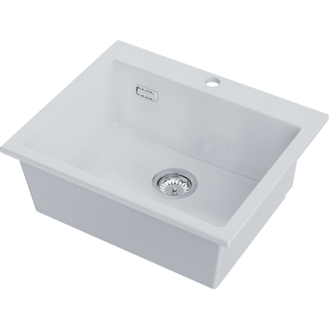 Omoikiri 4997466 Мойка Omishima 60-WH Glossy Natceramic/белый