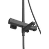 Cezares SLIDER-CVD-NOP Душевая стойка со смесителем и изливом, черный матовый
