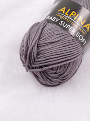 Пряжа ALPINA "БЕБИ СУПЕР МЯГКАЯ" / "BABY SUPER SOFT" 50% хлопок, 50% бамбук 50 г 150 м ± 10 м №11 серый