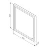 Am.Pm M91AMOX0651WG Универсальное зеркало настенное с контурной LED-подсветкой. 65 см