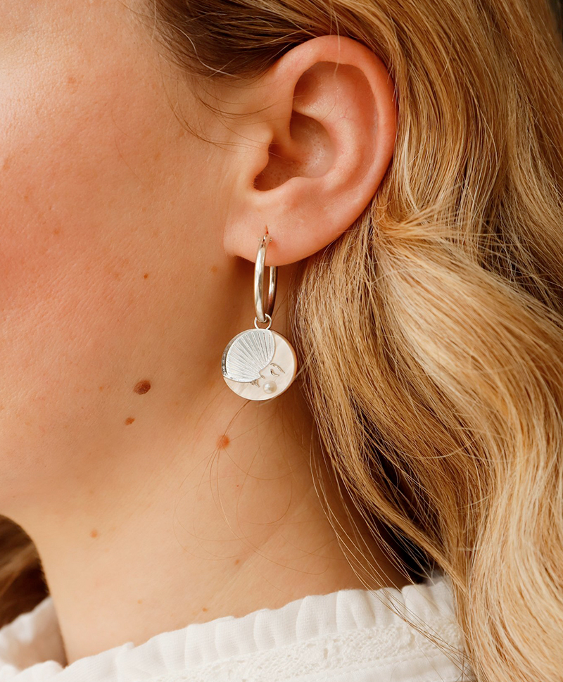 Серьги Moon II Hoops Silver