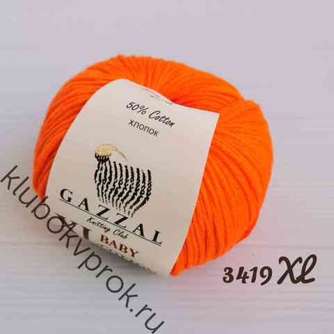 GAZZAL BABY COTTON XL 3419XL, Морковный