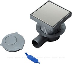 Logan L005-150 Точечный трап с двухсторонней решеткой нерж. сталь/под плитку 15х15 (306896) фото