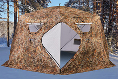 Зимняя палатка шестигранная Higashi Camo Yurta Pro DC трехслойная