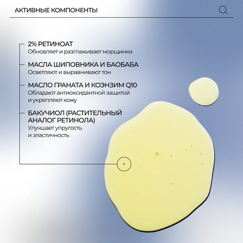ПИЭСЭЙ Ретиноловое ночное масло с шиповником и бакучиолом / PSA MIDNIGHT COURAGE Rosehip & Bakuchiol Night Oil, 15 мл