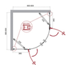 BelBagno Kraft KRAFT-R-2-90-C-CR Душевой уголок, цвет: хром