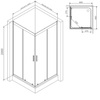 Am.Pm W90UG-403-090MT Душевая кабина Gem Square Slide 90x90 стекло прозрачное. профиль матовый хром. без п