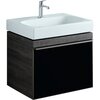 Geberit Citterio 500.556.JJ.1 Тумба для раковины 58.4x55.4x50.4см, черный / глянцевое стекло, темный дуб / меламин, структура дерева