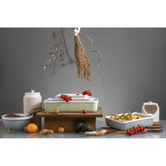 Блюдо для запекания marshmallow, 21,6х16,5 см, кремовое