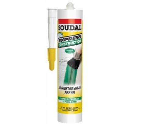 Soudal Express Construction моментальный акрил 280 мл, белый