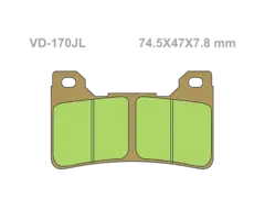 VESRAH тормозные колодки VD-170JL синтетические (FDB2181ST)