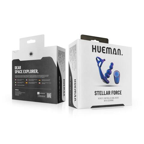 HUE021 / Эрекционное виброкольцо с анальной ёлочкой Stellar Force