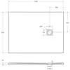 BelBagno TRAY-MR-UNO-AH-120/90-35-NERO-NO Поддон из искусственного мрамора в комплекте с сифоном с чёрной матовой декоративной накладкой, чёрный