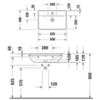 Duravit D-Neo 2366650000 Раковина накладная 650х440 мм, с переливом, с 1 отв. под смеситель, цвет: белый