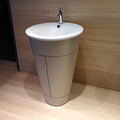 Duravit Starck 1 S1952006060 Тумба напольная 600x560xh825 мм, для раковины, с 2мя дверцами, 1 полка, цвет: taupe satin matt фото