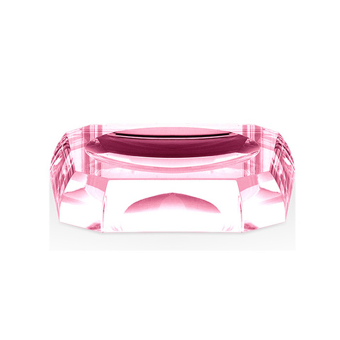 Decor Walther Kristall 0931661 Мыльница, цвет: розовый
