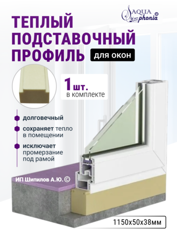 Теплый подставочный профиль из полимера для окон