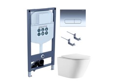 Aquatek SET Aquatek ЛИБЕРТИ-016 INS-23 SET Aquatek ЛИБЕРТИ-016 INS-23 (рама Aquatek INS-0000023+кркпеж KKI-0000002+клавиша KDI-0000016+унитаз ЛИБЕРТИ AQ1999T-00 с тонким сиденьем sc) фото