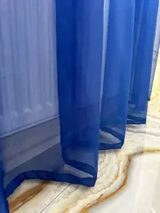 Тюль вуаль, синий