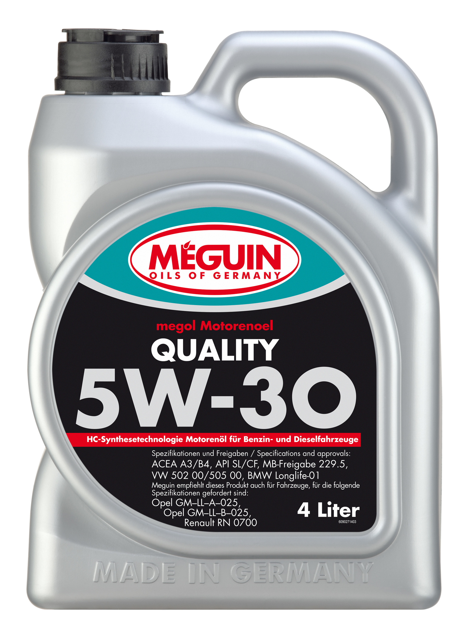 Моторное масло Meguin Motorenoel Quality 5W30 НС-синтетическое 4л