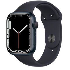 Apple Watch Series 7 GPS, 41mm Midnight Aluminium Case with Midnight Sport Band - Regular (MKMX3GK/A)