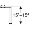 Geberit 500.367.00.1 Комплект ножек Smyle Square (2 шт.): H=15.1см, Глянцевый хром