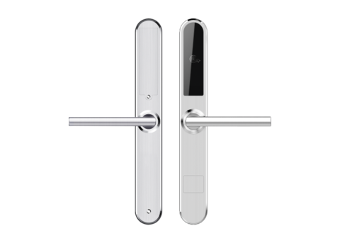 Врезной электронный дверной замок Classic Slim SILVER Novilock v.4218