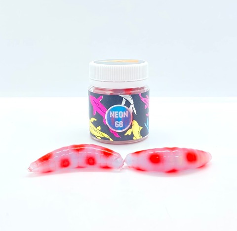 NEON 68 Maggot 46мм (6 шт ) СЫР цвет ГОЛУБОЙ СВЕТОНАКОПИТЕЛЬ КРАСНАЯ ТОЧКА продажа от 2 шт.