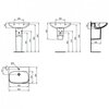 Ideal Standard i.life A T471301 Полуколонна с крепежом TT0257919 для умывальников 50/55/60/65 см и Vanity 80/60 см