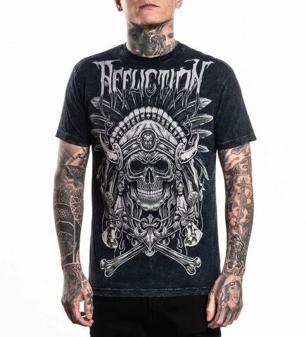 Affliction | Футболка двусторонняя мужская Silent Rain Tee A28178 перед