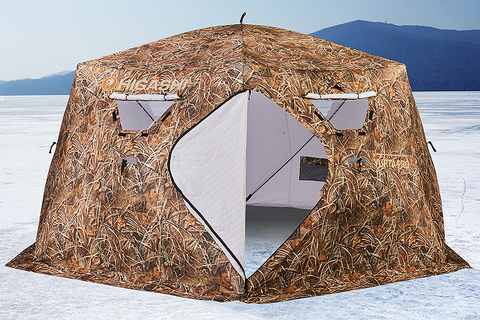 Зимняя палатка шестигранная Higashi Camo Yurta Pro DC трехслойная
