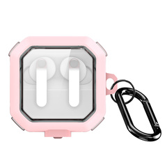 Чехол с рамками розового цвета из TPU и PC для наушников Samsung Buds4 и Buds 4 Pro, серия SECD Series Case от Dux Ducis