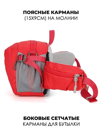 Картинка сумка поясная Ai One 6418 Red - 3