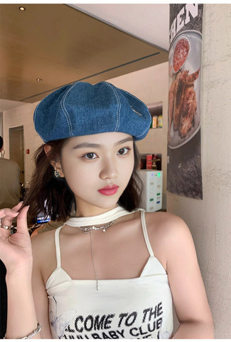 Картинка берет Skully Wear S-46 medium blue - 9