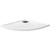 BelBagno TRAY-MR-UNO-R-80-550-35-W-NO Поддон из искусственного мрамора в комплекте с сифоном с чёрной матовой декоративной накладкой