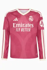 Футболка с длинными рукавами adidas Real Madrid 26/27 3rd Junior - розовый