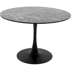 Стол Schickeria Marbleprint Black Ø110 см