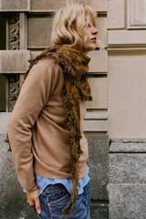 ZARA ЖАККАРДОВЫЙ ПЛАТОК С ПРИНТОМ ГОБЕЛЕН, СВЕТЛО-КОРИЧНЕВЫЙ