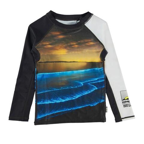 Футболка с для плавания Molo Neptune LS Glowing Ocean