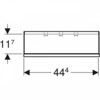 Geberit Smyle Square 500.362.JR.1 Настенная полка 45x14.8x15см, темно-серый / с порошковой окраской, матовый, меламин с текстурой дерева / пекан