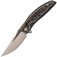 Фото Складной нож We Knife Quinseris, сталь M390, рукоять титан/карбон