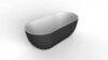 BelBagno BB70-1700-800-W/NM Отдельностоящая акриловая ванна, 170x80, цвет: белый, чёрный