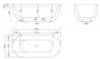 BelBagno BB70-1700-800-W/NM Отдельностоящая акриловая ванна, 170x80, цвет: белый, чёрный