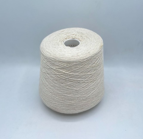 Бобинная пряжа (пр.Италия),1500м/100гр, шерсть/хлопок, цвет- Натуральный, арт.31613