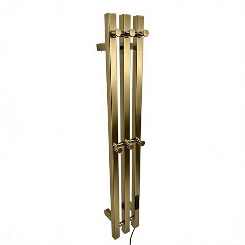 Полотенцесушитель электрический Rein Trio Cube-Brushed Gold 1200*150 мм