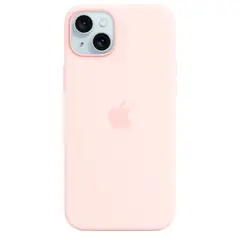 Силиконовый чехол с поддержкой MagSafe Apple Silicone Case для iPhone 15 Plus, Light Pink (Светло-розовый)